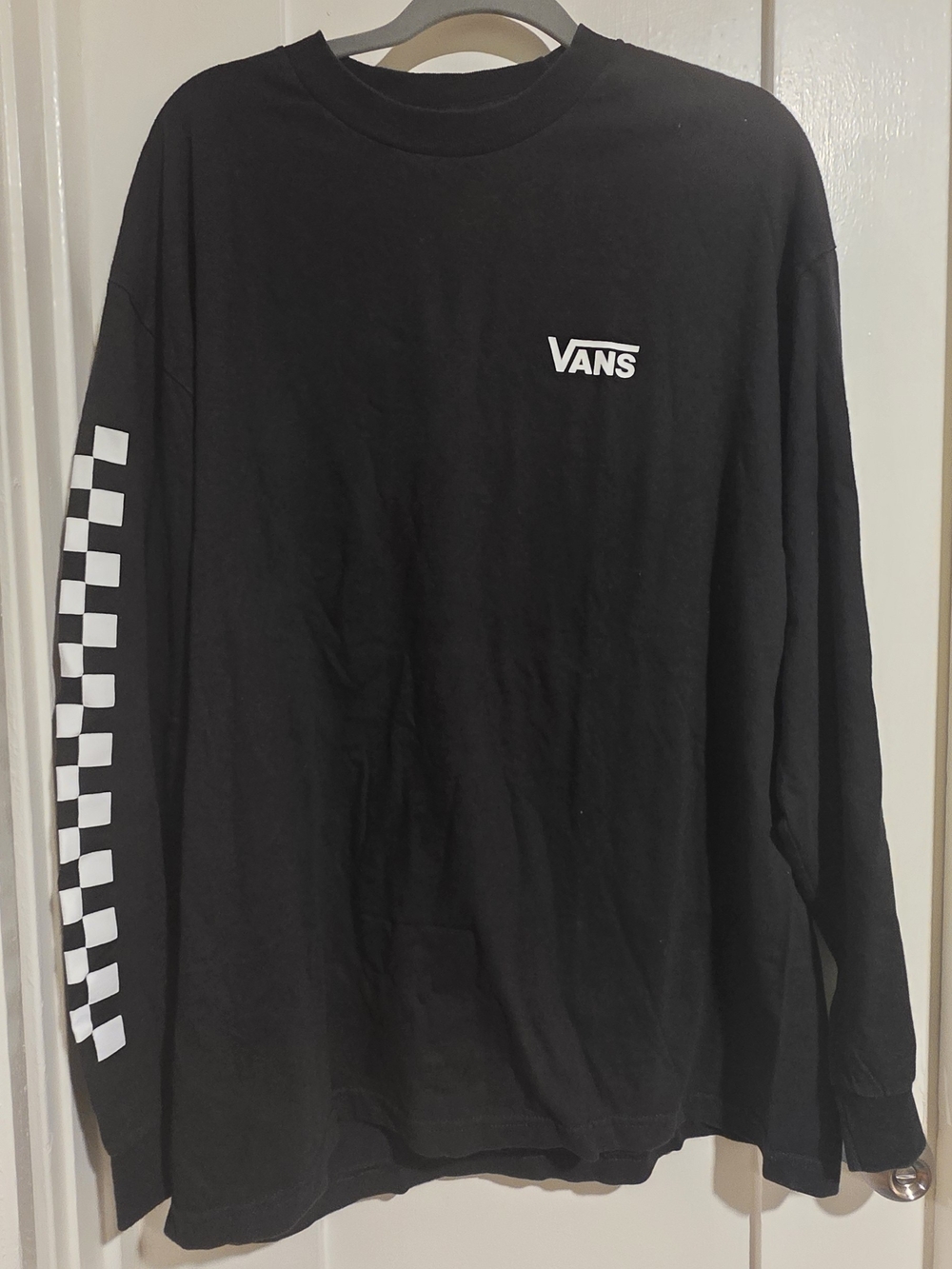 Vans Men's Black Long Sleeve Chest Logo Tee Xl